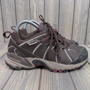 Columbia Women Techlite Omni Grip Hiking Trail Shoe Brown Gray BL3657-219 Sz 8
